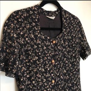 Vintage black floral dress